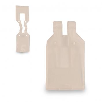 25x25mm Natural Plastic Epos Fold-Over Tag (100)