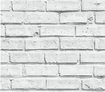 530mmx10m White Brick Wallpaper