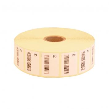 31x22mm Matt Vellum Dummy Barcode Label, FREEZER Adhesive, Perforated, WEL, Outside Wound, EPR EPOS System (2780 Per Roll) (2780)