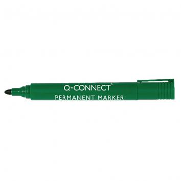 Q-Connect Bullet Permanent Markers Green (10)