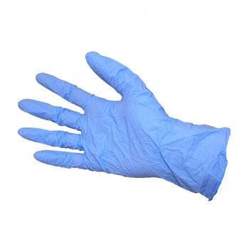Blue Nitrile Purasan PPE™ Gloves Med, Powder Free Sealed In Bag - Single Pair