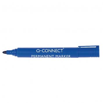 Q-Connect Bullet Permanent Markers Blue (10)
