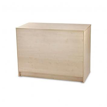 1200mm Cash & Wrap Counter Maple With Open Adjustable Shelf Behind